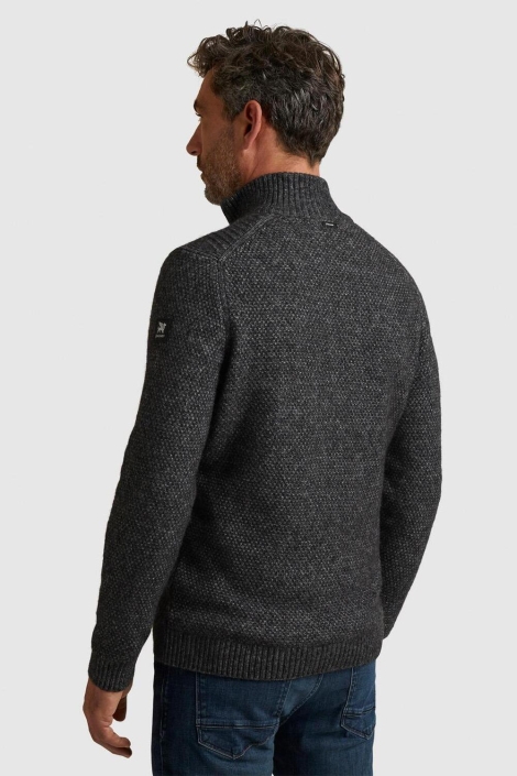 Vanguard half zip collar wool blend